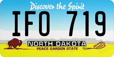ND license plate IFO719