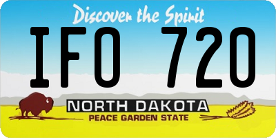 ND license plate IFO720