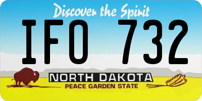 ND license plate IFO732