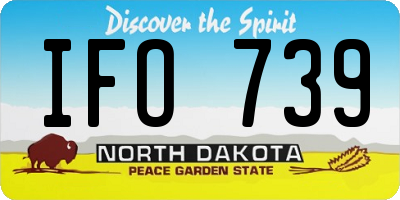 ND license plate IFO739