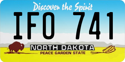 ND license plate IFO741