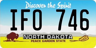 ND license plate IFO746