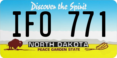 ND license plate IFO771