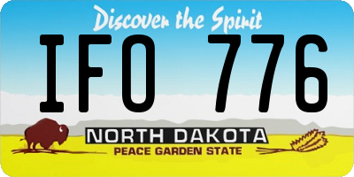 ND license plate IFO776