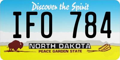 ND license plate IFO784