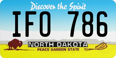 ND license plate IFO786