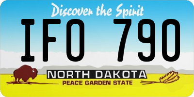 ND license plate IFO790