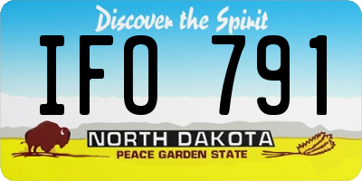 ND license plate IFO791