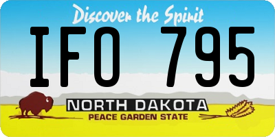 ND license plate IFO795