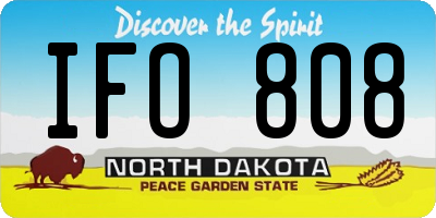 ND license plate IFO808