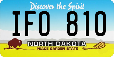 ND license plate IFO810