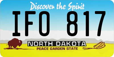 ND license plate IFO817