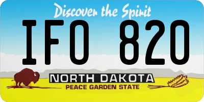 ND license plate IFO820