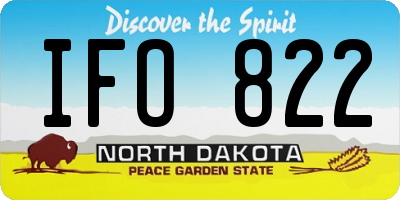 ND license plate IFO822