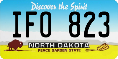 ND license plate IFO823