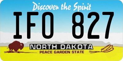 ND license plate IFO827
