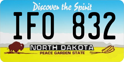 ND license plate IFO832