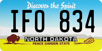 ND license plate IFO834