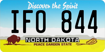 ND license plate IFO844