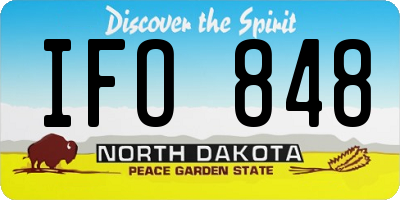 ND license plate IFO848