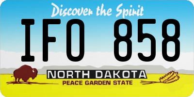 ND license plate IFO858