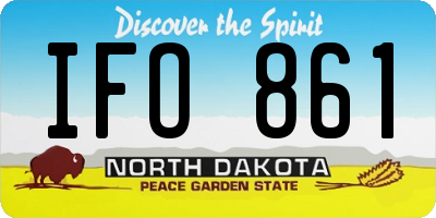 ND license plate IFO861