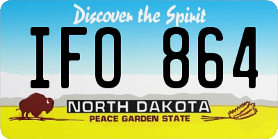 ND license plate IFO864