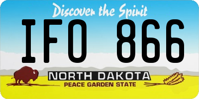 ND license plate IFO866