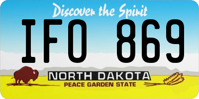ND license plate IFO869