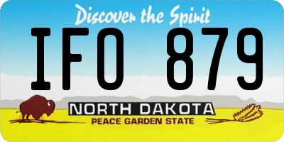 ND license plate IFO879