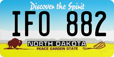 ND license plate IFO882