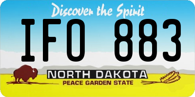 ND license plate IFO883