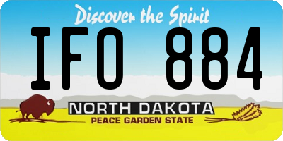 ND license plate IFO884