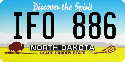 ND license plate IFO886