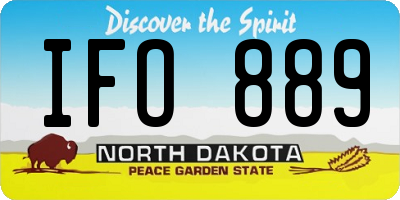 ND license plate IFO889