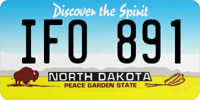 ND license plate IFO891