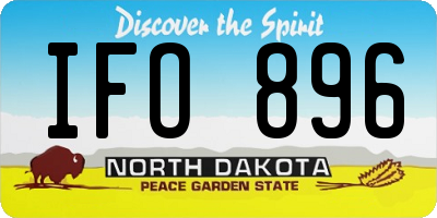 ND license plate IFO896