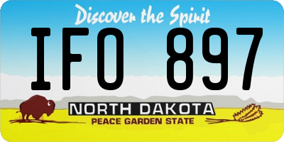 ND license plate IFO897