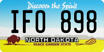 ND license plate IFO898