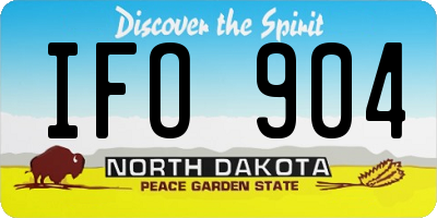 ND license plate IFO904