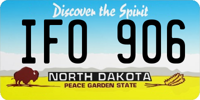 ND license plate IFO906