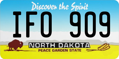 ND license plate IFO909