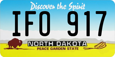 ND license plate IFO917