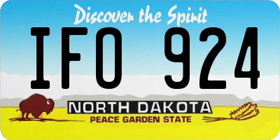 ND license plate IFO924