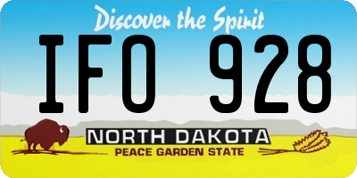 ND license plate IFO928