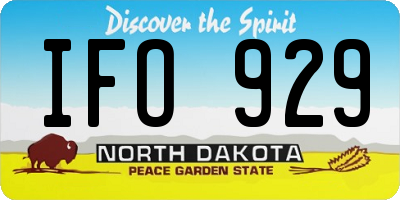 ND license plate IFO929