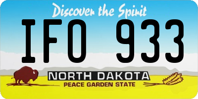 ND license plate IFO933