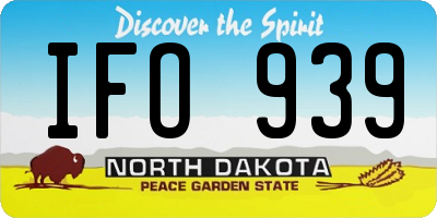 ND license plate IFO939