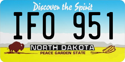 ND license plate IFO951