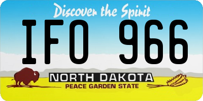 ND license plate IFO966